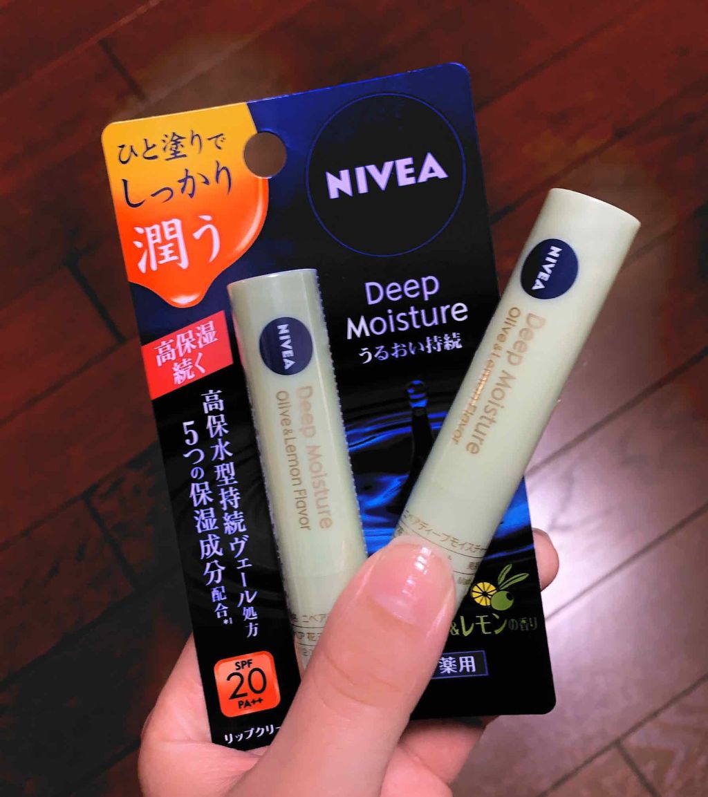 ニベア ディープモイスチャーリップ/ニベア/リップクリームを使ったクチコミ（1枚目）