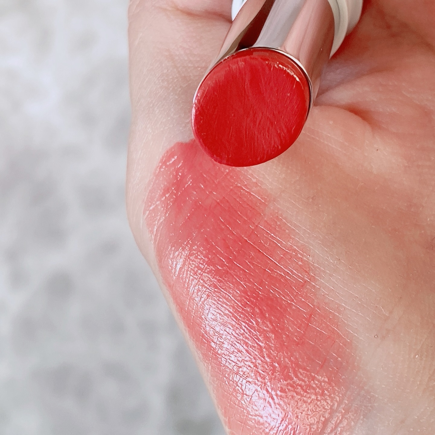 エーメイク リップナパージュ 02ワンモアピーチ/A/mAke/口紅を使ったクチコミ（2枚目）