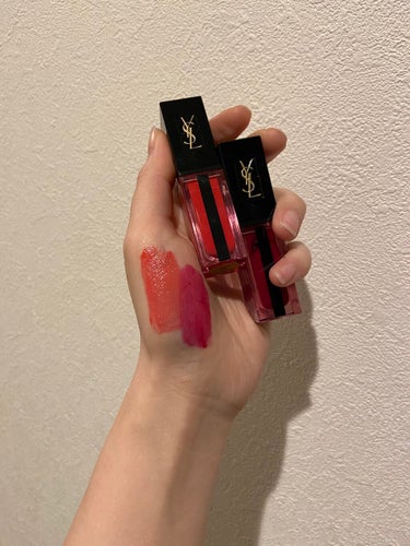 ルージュ ピュールクチュール ヴェルニ ウォーターステイン 608 フロ ド フューシャ/YVES SAINT LAURENT BEAUTE/口紅を使ったクチコミ（1枚目）