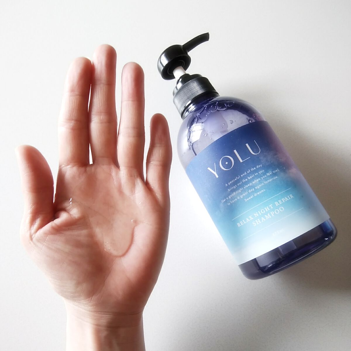 リラックスナイトリペア シャンプー/トリートメント/YOLU/市販シャンプーを使ったクチコミ(1枚目)