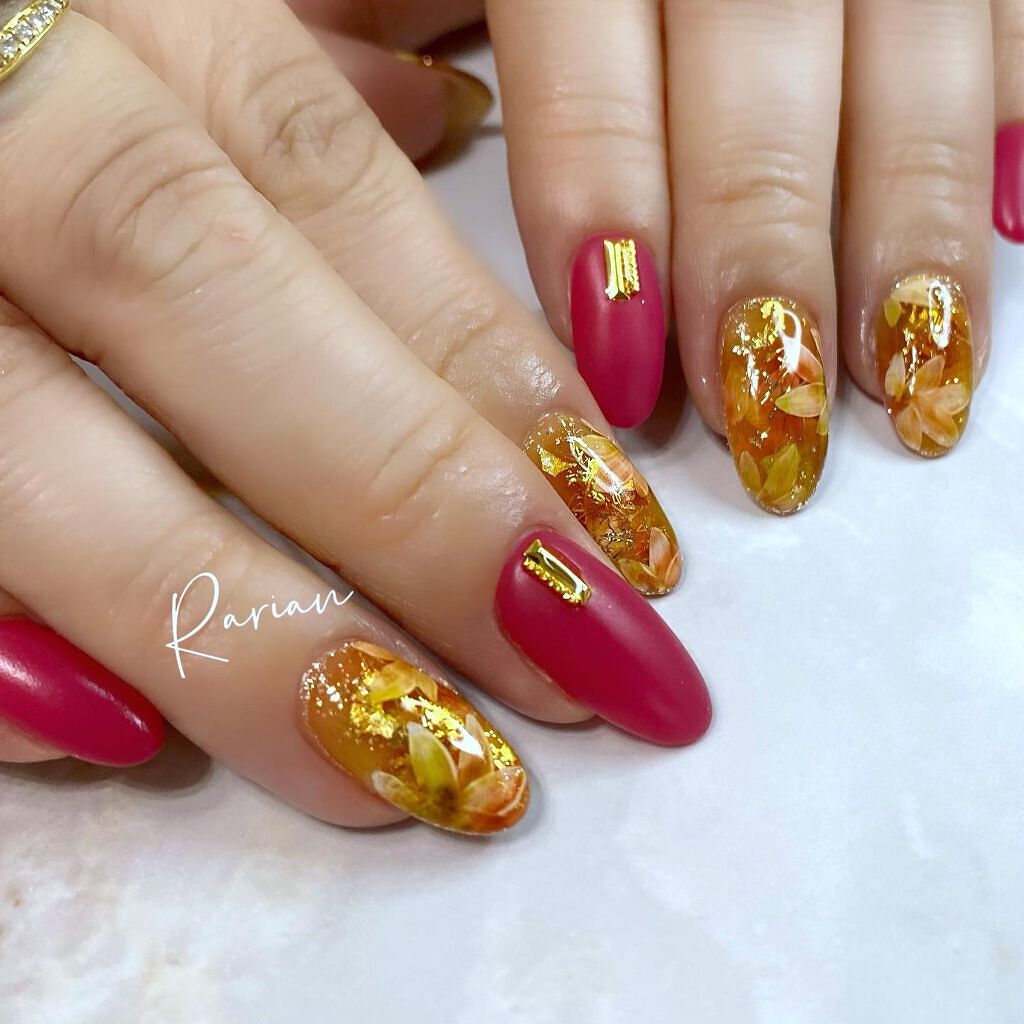 chiho on LIPS 「おまかせart・.。*・.。*.即興紅葉アート🍁秋ですね🍠🍂🍁..」(2枚目)