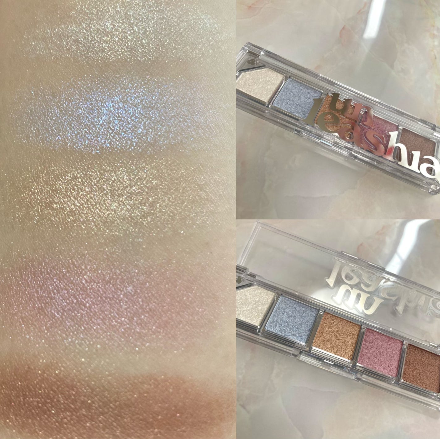 Mood Shower Face Palette/unleashia/パウダーハイライトを使ったクチコミ(3枚目)