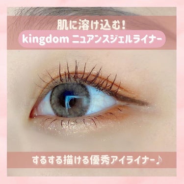 キングダム ニュアンスジェルアイライナーWPのクチコミ「＼垢抜けカラー×パール入り ／
kingdom ニュアンスジェルライナーが優秀すぎた😵‍💫💗💗.....」（1枚目）