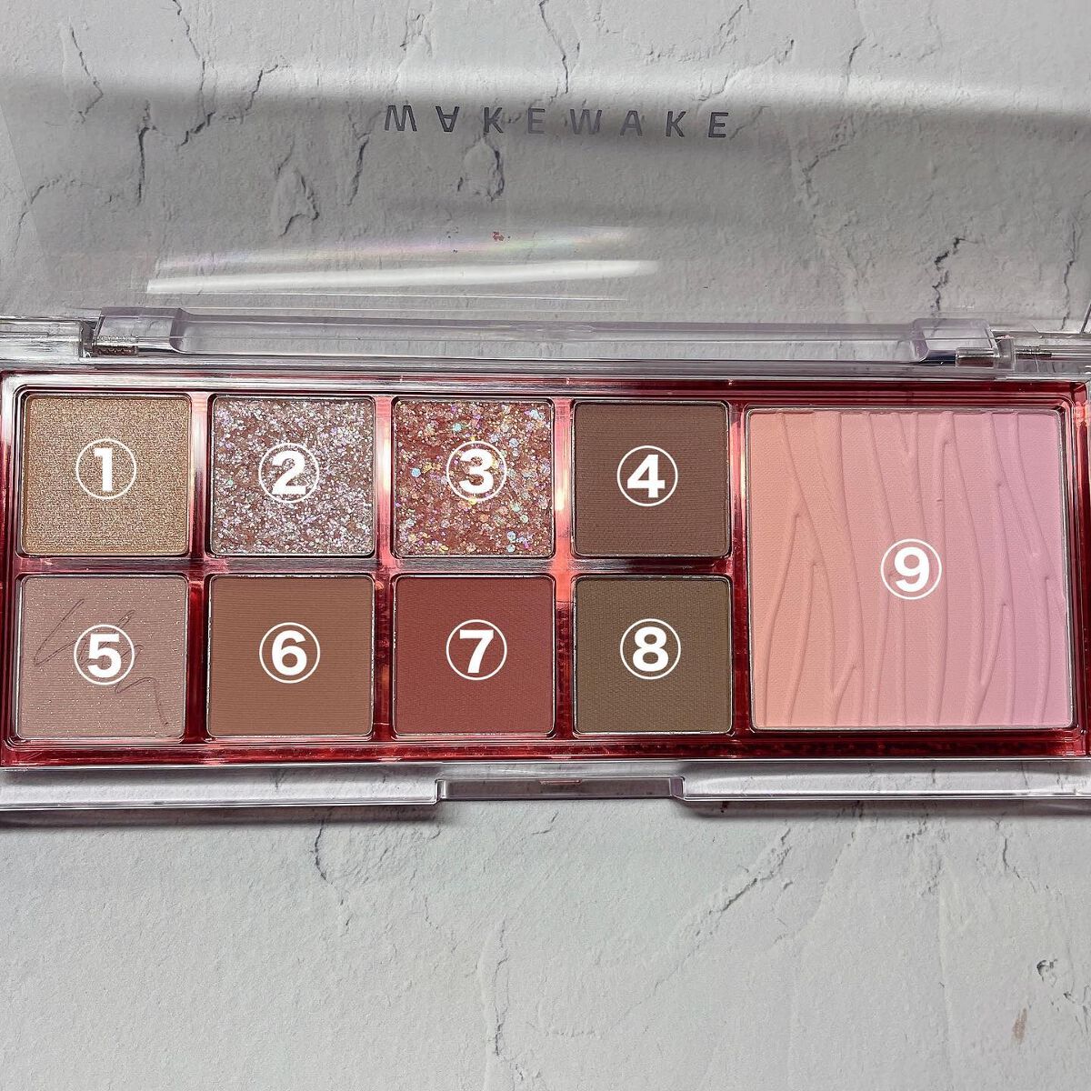 ミックスブラーリングアイパレット/wakemake/マルチパレットを使ったクチコミ(4枚目)