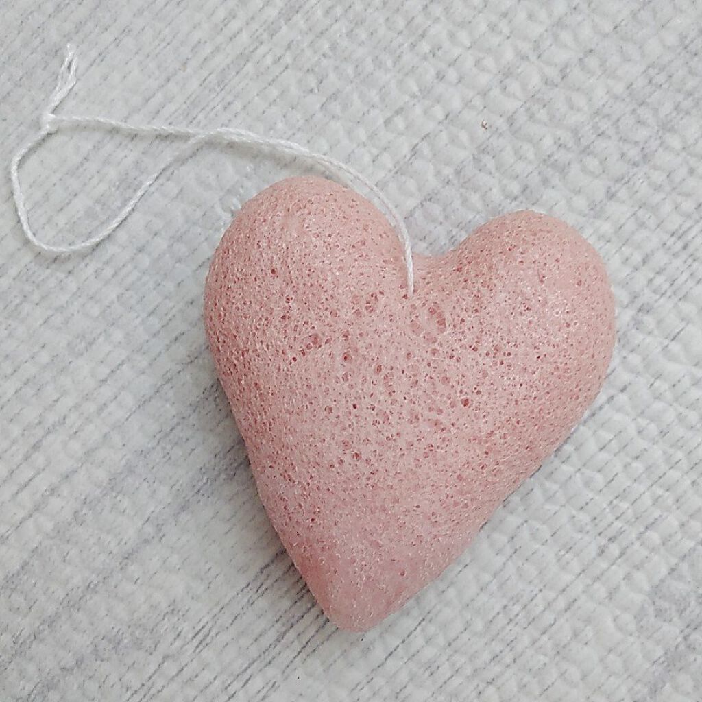 こんにゃくパフ (ハート)/DAISO/パフ・スポンジを使ったクチコミ（2枚目）