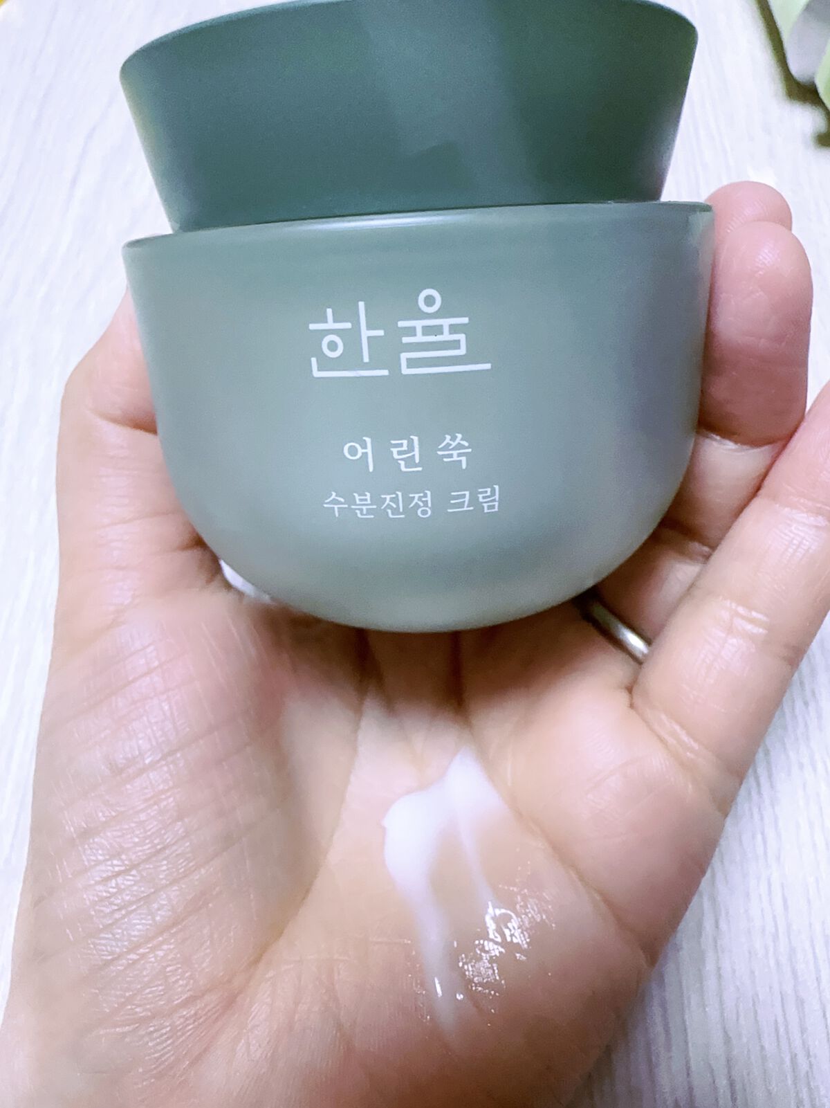 ピュアアルテミシア カーミングウォータークリーム/HANYUL(ハンユル)/フェイスクリームを使ったクチコミ（3枚目）