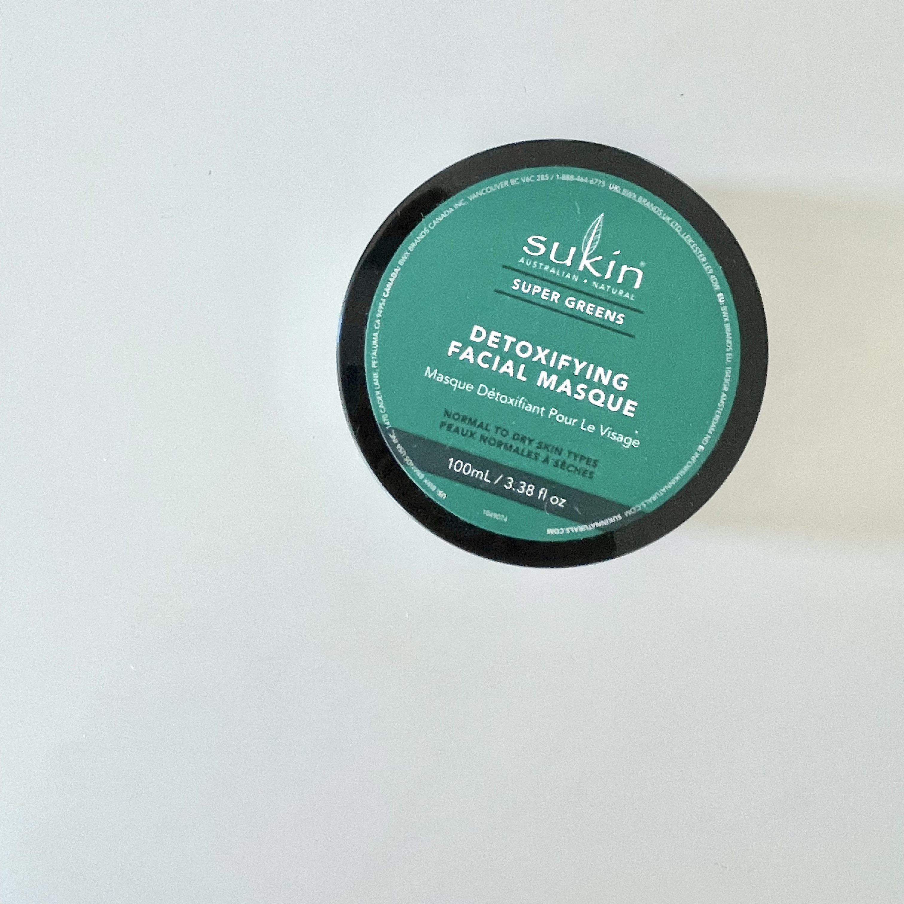 Sukin スーパー グリーンズ マスク
