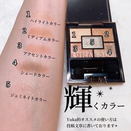 ジェミネイトアイズ N/LUNASOL/アイシャドウパレットを使ったクチコミ(5枚目)