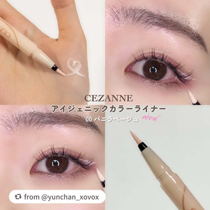 アイジェニックカラーライナー/CEZANNE/アイライナーを使ったクチコミ(4枚目)