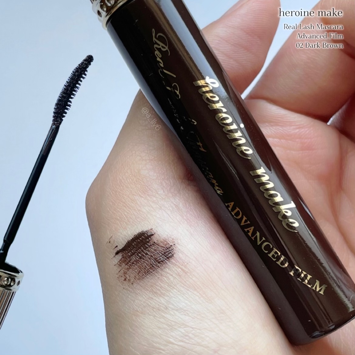 ヒロインメイク リアルラッシュマスカラ アドバンストフィルム 02 ダークブラウン/ヒロインメイク/マスカラを使ったクチコミ（2枚目）