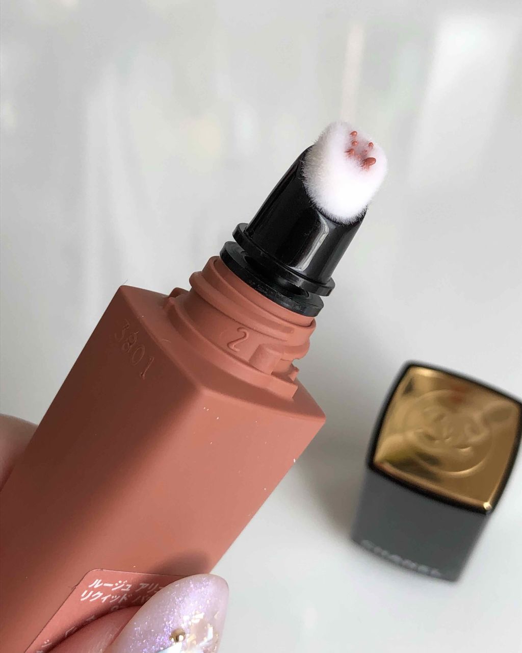 ルージュ アリュール リクィッド パウダー/CHANEL/口紅を使ったクチコミ(2枚目)