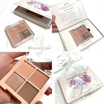 NOTONE Peach Blush Toast cafe eye palette /Sonomama FRUIT/アイシャドウパレットを使ったクチコミ(8枚目)