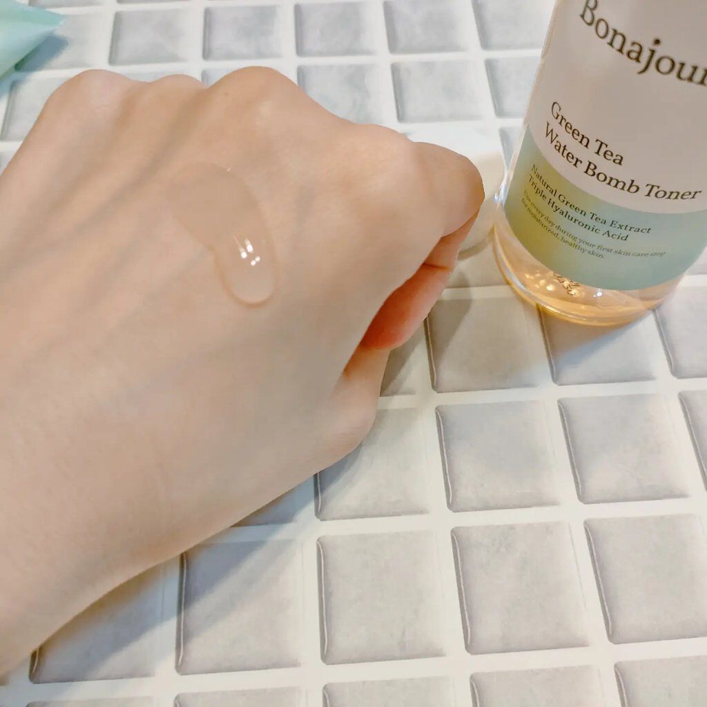 グリーンティーウォーターボム/Bonajour/フェイスクリームを使ったクチコミ（3枚目）