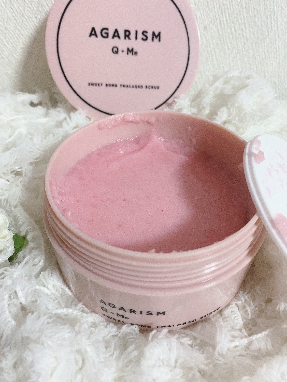 Q+Me スウィート ボム タラソ スクラブ/AGARISM/バストケア・ヒップケアを使ったクチコミ（1枚目）