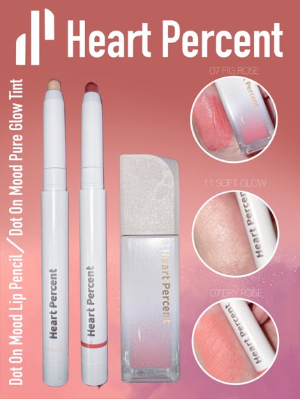 ドットオンムードピュアグロウティント/Heart Percent/リップティントを使ったクチコミ(1枚目)