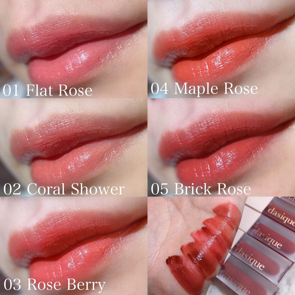 ブラーベルベットティント #03 Rose Berry/dasique/リップティントを使ったクチコミ（3枚目）