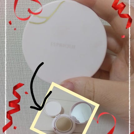 アクアリー スキンウェア カバー/ESPRIQUE/クッションファンデーションを使ったクチコミ(3枚目)