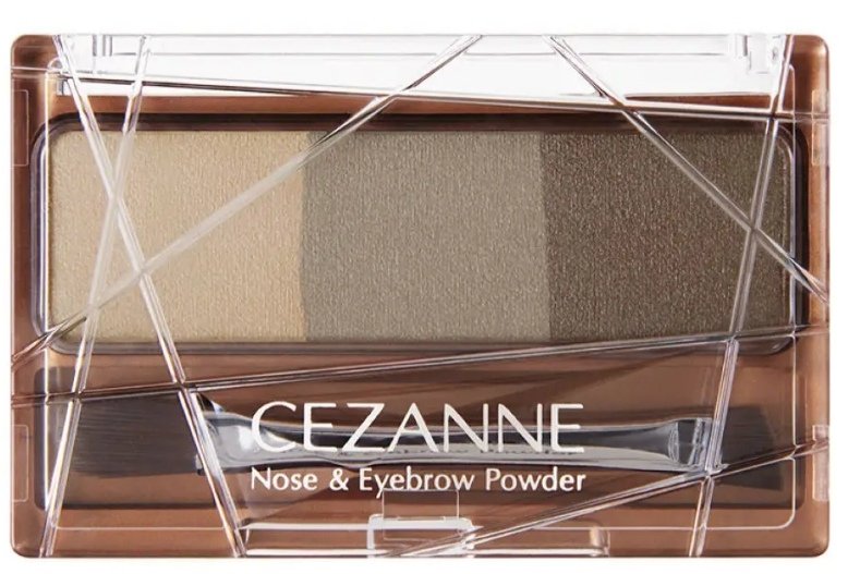 ノーズ＆アイブロウパウダー 03 オリーブ/CEZANNE/パウダーアイブロウを使ったクチコミ（3枚目）