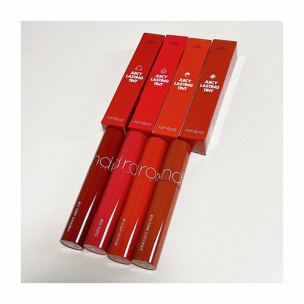 ジューシーラスティングティント/rom&nd/リップティントを使ったクチコミ（2枚目）