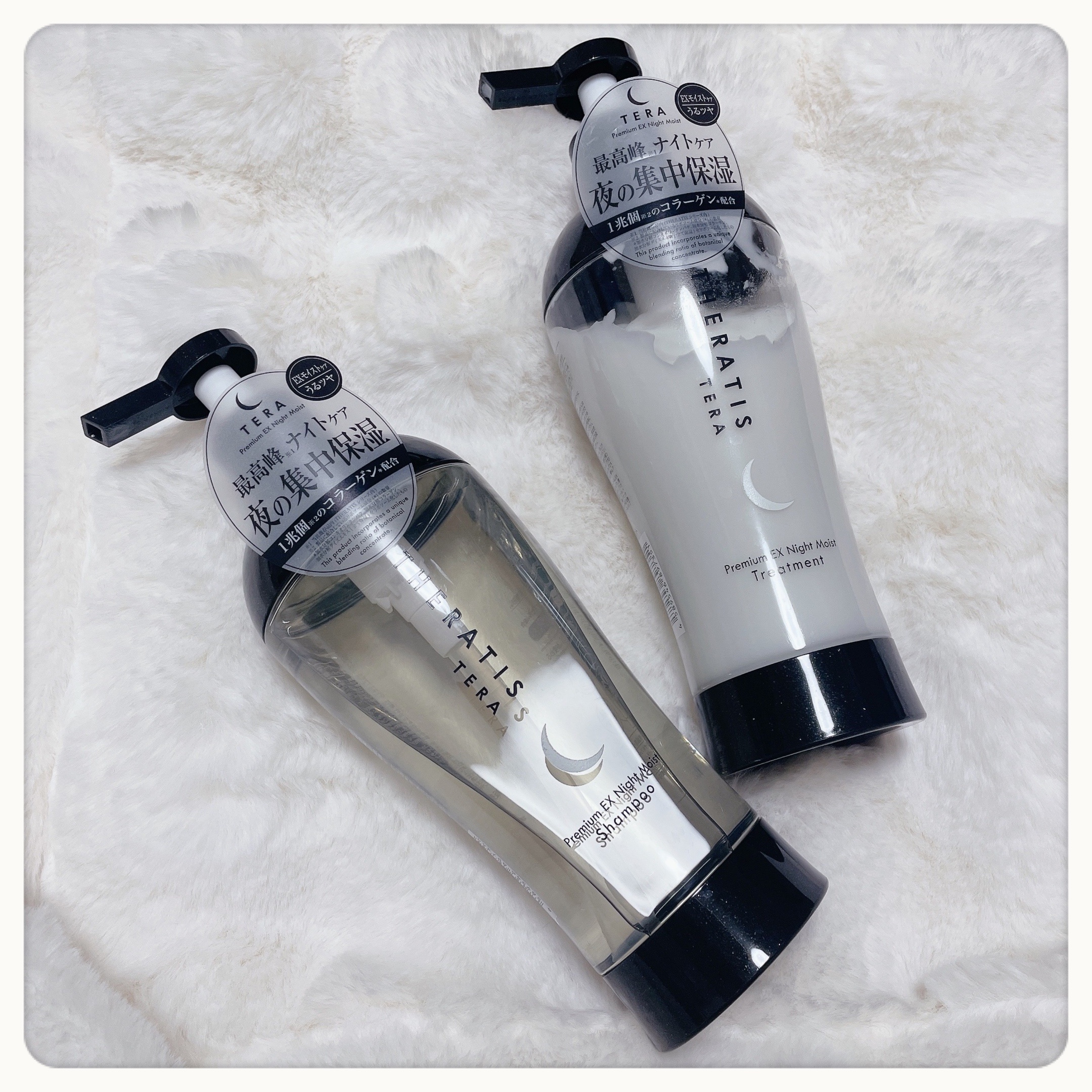 いつもいいねありがとうございます🫶

 
贅沢な成分と最高峰*1処方で
ワンランク上のうるツヤ髪が叶う
『Premium EX Night Moist』🌛
 
寝ている間に1兆個*1の
ブラックコラーゲンカプセル*などの
美容液成分が髪