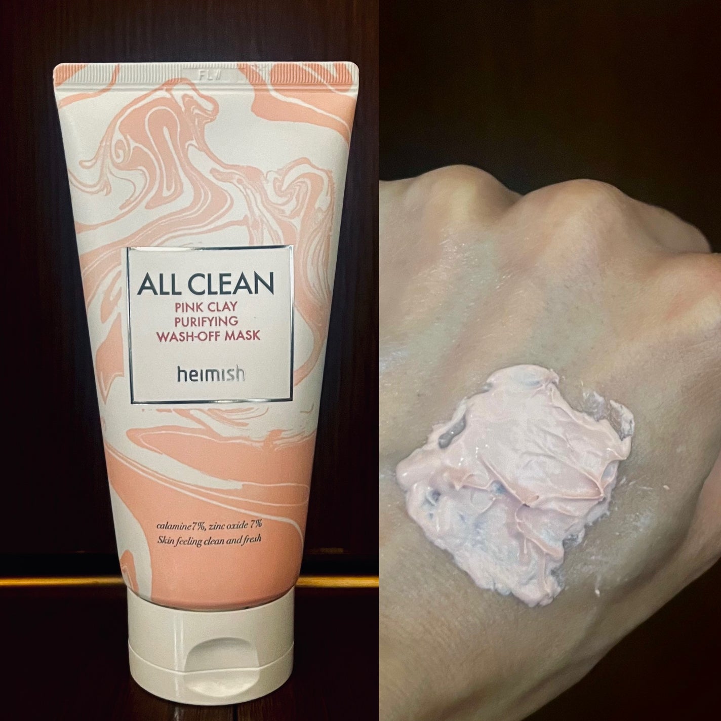 オールクリーン ピンククレイ ウォッシュオフマスク/heimish/洗顔フォームを使ったクチコミ(1枚目)