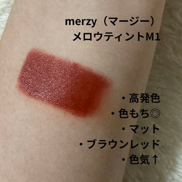 バイト ザ ビート メロウ ティント M1 マホガニー/MERZY/口紅を使ったクチコミ（3枚目）