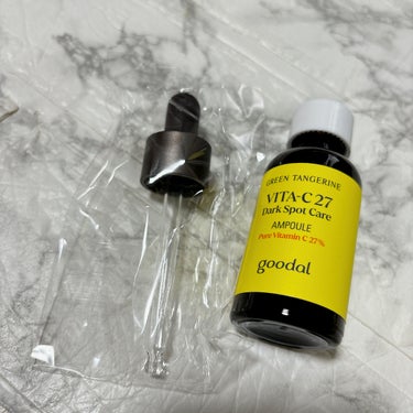 グリーンタンジェリンビタC27ダークスポットケアアンプル/goodal/美容液を使ったクチコミ（2枚目）
