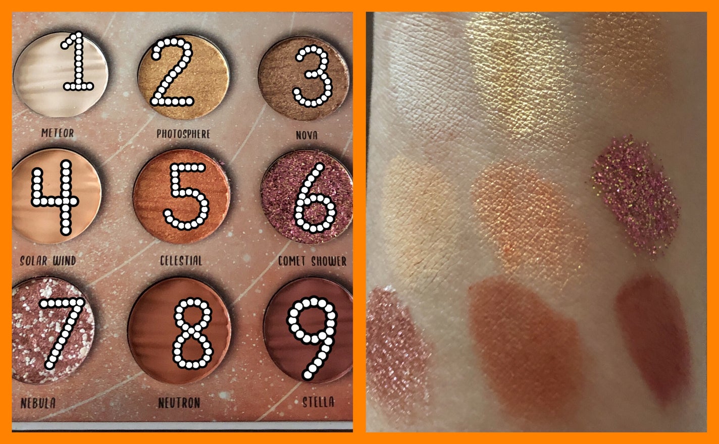 ギャラクシー9色アイシャドウパレット/DiTO/アイシャドウパレットを使ったクチコミ(3枚目)