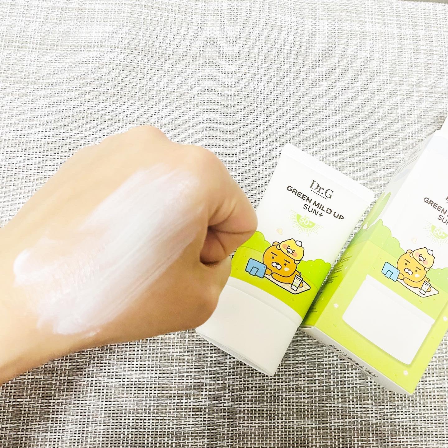 グリーンマイルドアップサンプラス/Dr.G/日焼け止めクリームを使ったクチコミ（3枚目）