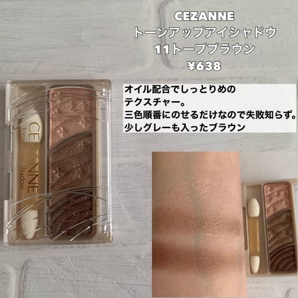 トーンアップアイシャドウ/CEZANNE/アイシャドウパレットを使ったクチコミ(3枚目)