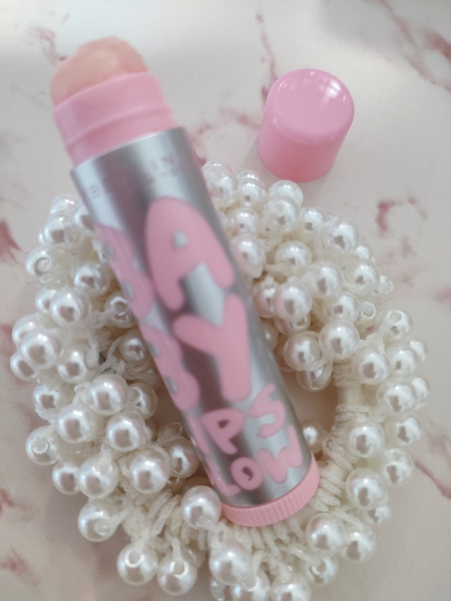 リップクリーム ピンクグロウ 01 ベビーピンク/MAYBELLINE NEW YORK/リップケアを使ったクチコミ（2枚目）