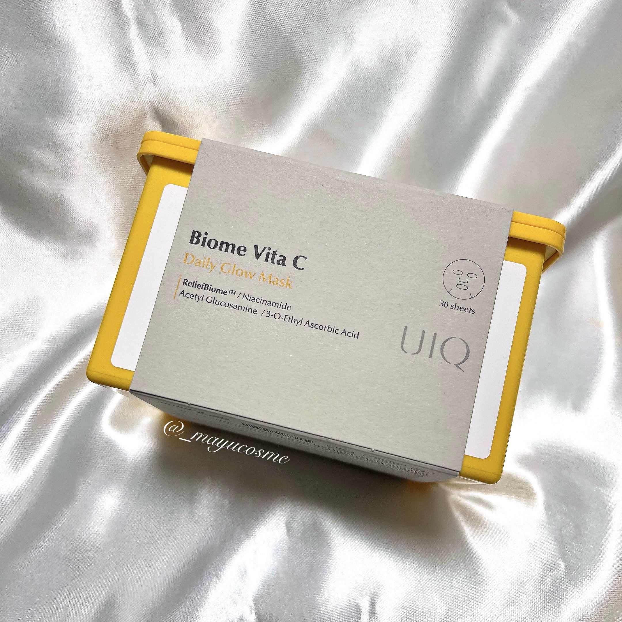 UIQ バイオームビタCグローデイリーシートマスクのクチコミ「毎日一枚！乾燥肌をしっとりうるおす🫧
ーーーーーーーー
UIQ
Biome Vita C
Da.....」（3枚目）