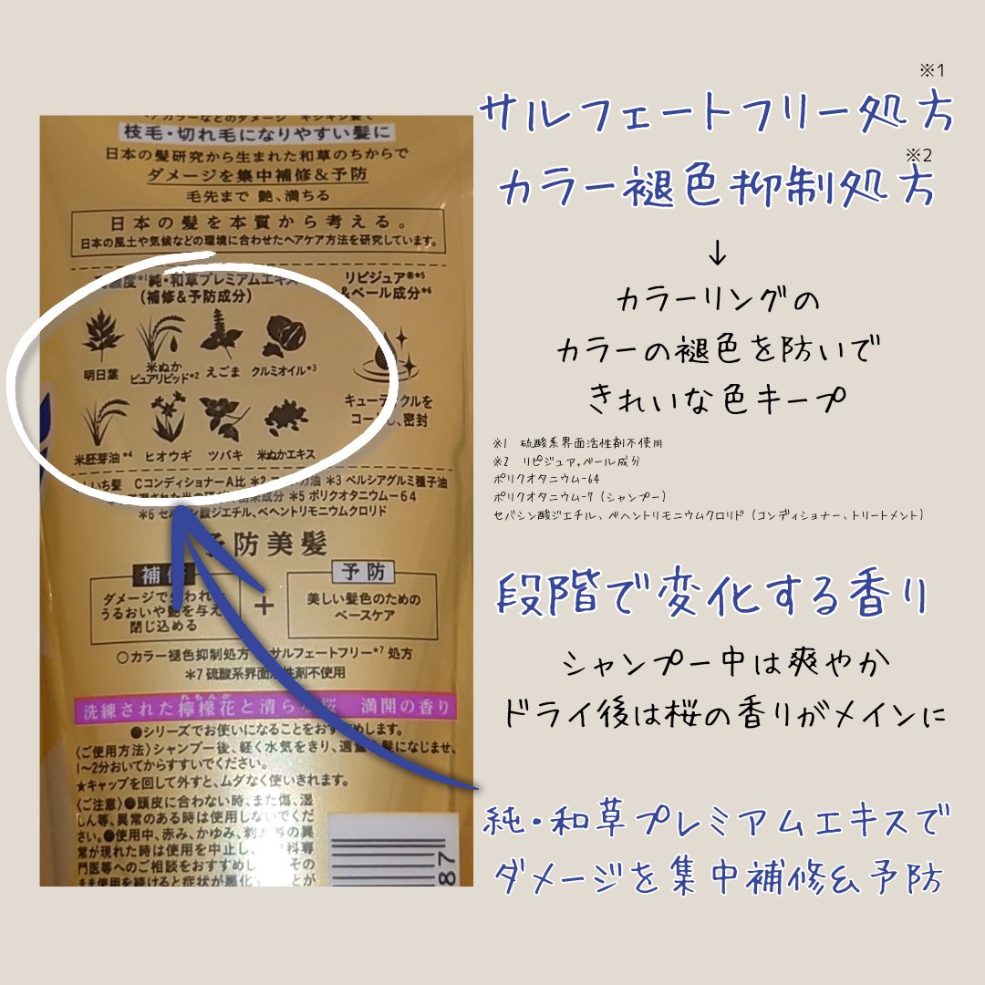 ダメージリペア＆カラーケア トリートメント/いち髪/洗い流すヘアトリートメントを使ったクチコミ（3枚目）