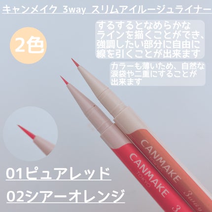 3wayスリムアイルージュライナー/キャンメイク/リキッドアイライナーを使ったクチコミ(2枚目)