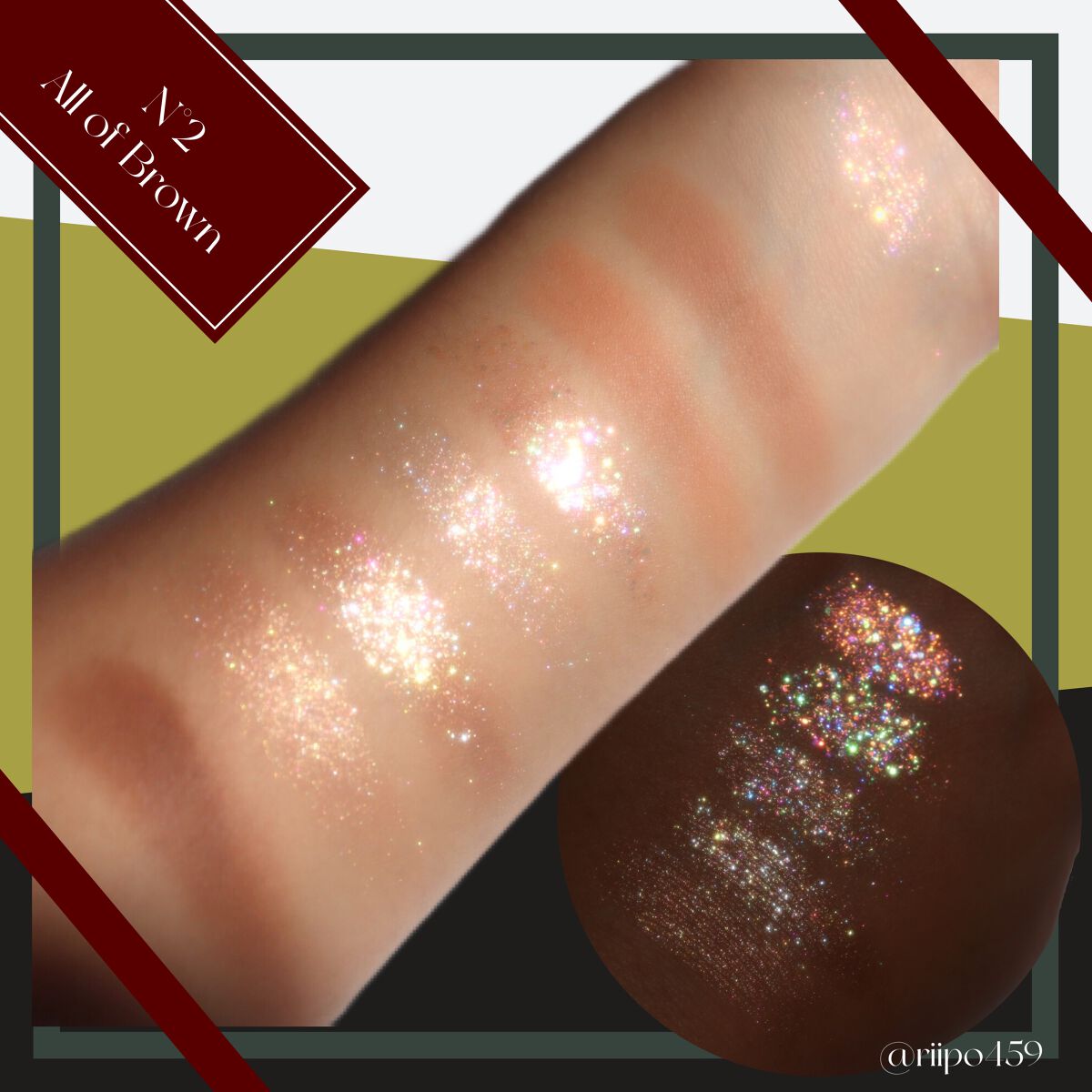 グリッターペディアアイパレット/unleashia/アイシャドウパレットを使ったクチコミ(3枚目)