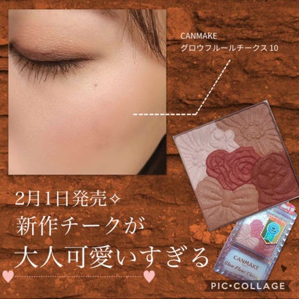 グロウフルールチークス/キャンメイク/パウダーチークを使ったクチコミ(1枚目)