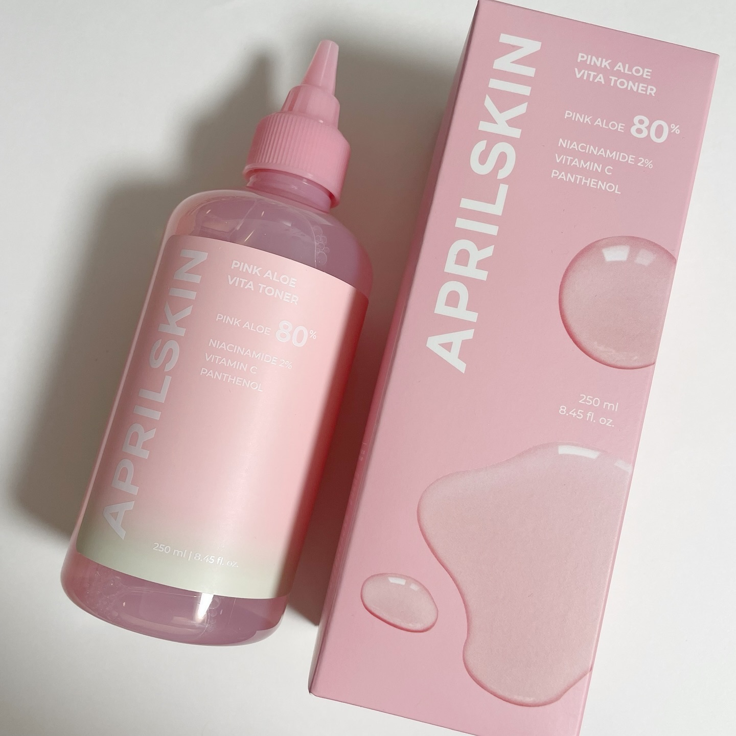 ピンクアロエビタトナー/APRILSKIN/化粧水を使ったクチコミ（2枚目）