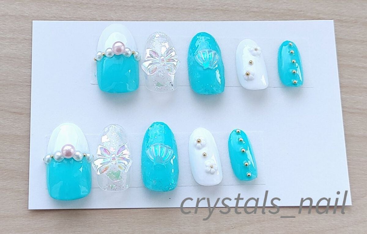 crystals_nail on LIPS 「~~~~~~~~~~~またまた自作のネイルチップ紹介~~~~~..」(1枚目)
