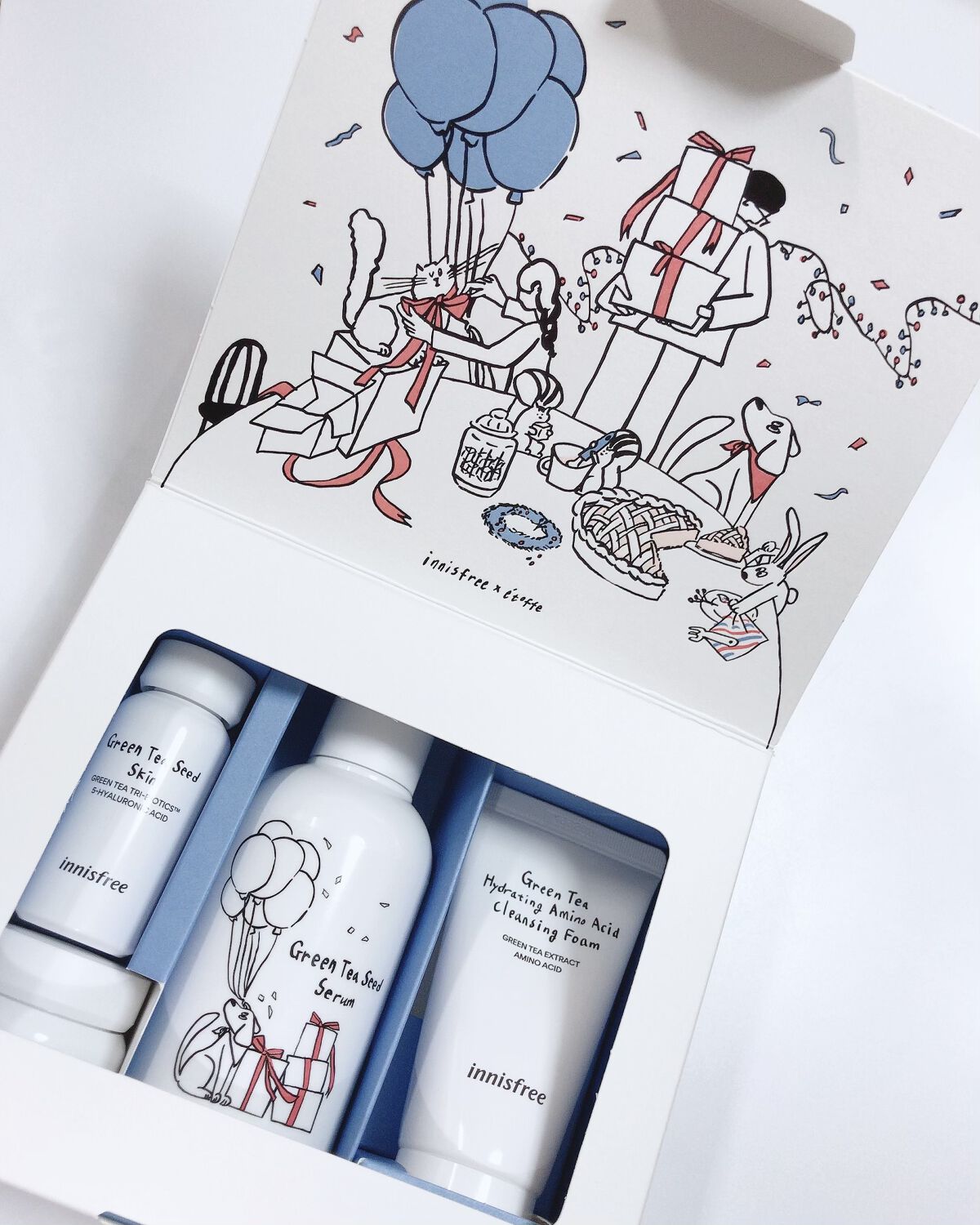 グリーンティーシード セラム N スペシャルセット/innisfree/スキンケアキットを使ったクチコミ（1枚目）