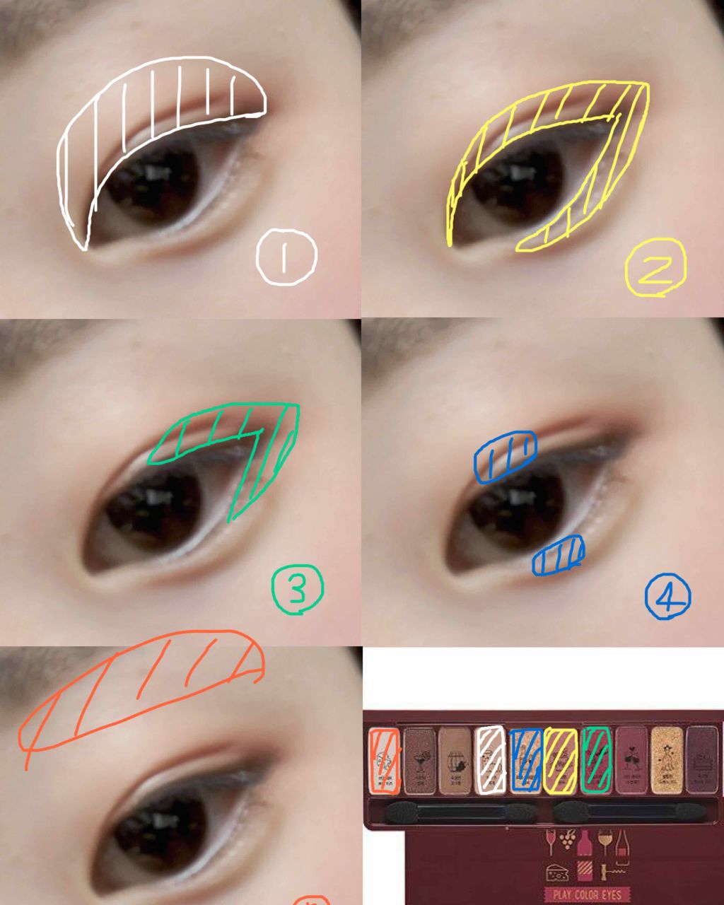 プレイカラー アイシャドウ/ETUDE/アイシャドウパレットを使ったクチコミ（2枚目）