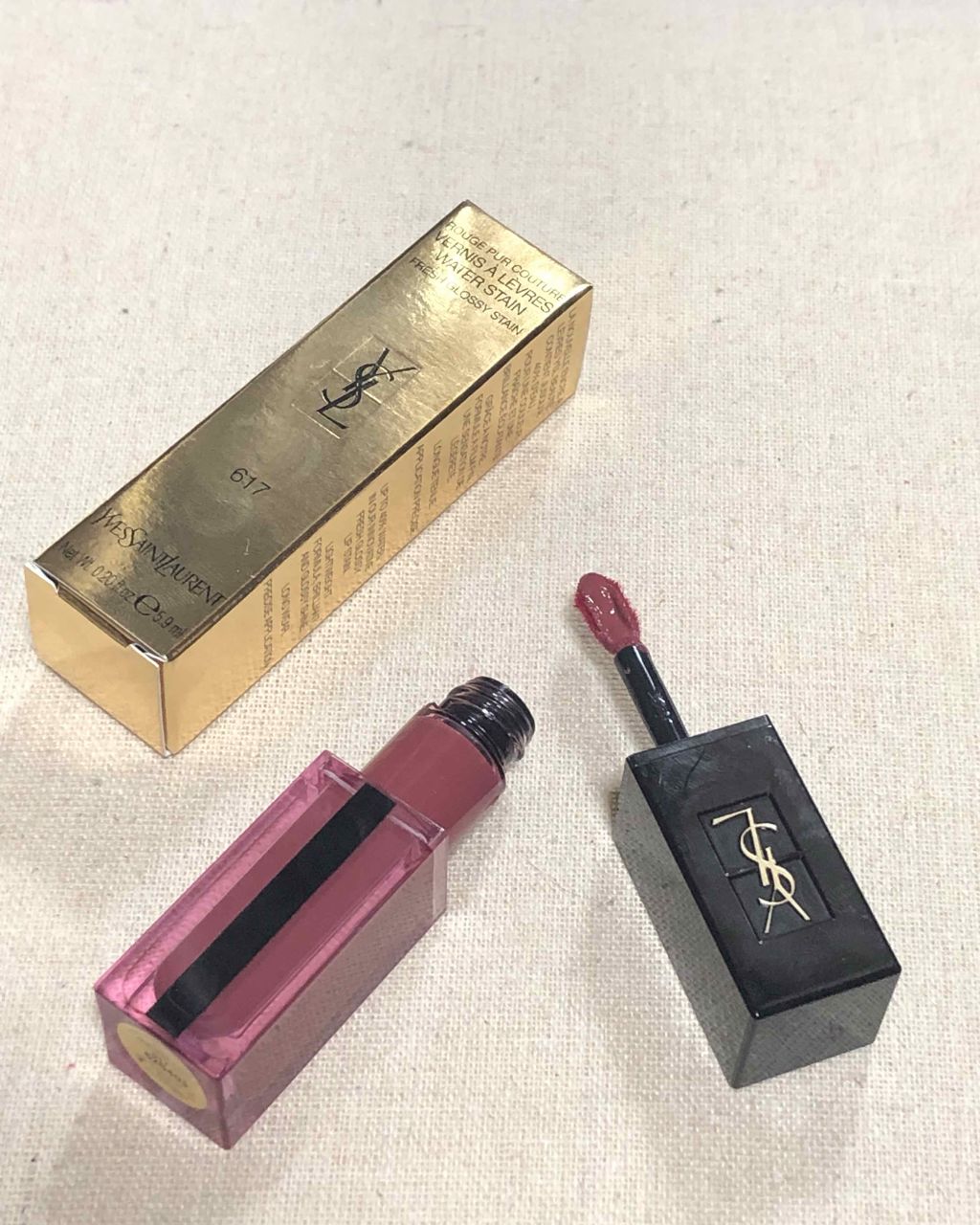 ルージュ ピュールクチュール ヴェルニ ウォーターステイン/YVES SAINT LAURENT BEAUTE/口紅を使ったクチコミ（1枚目）