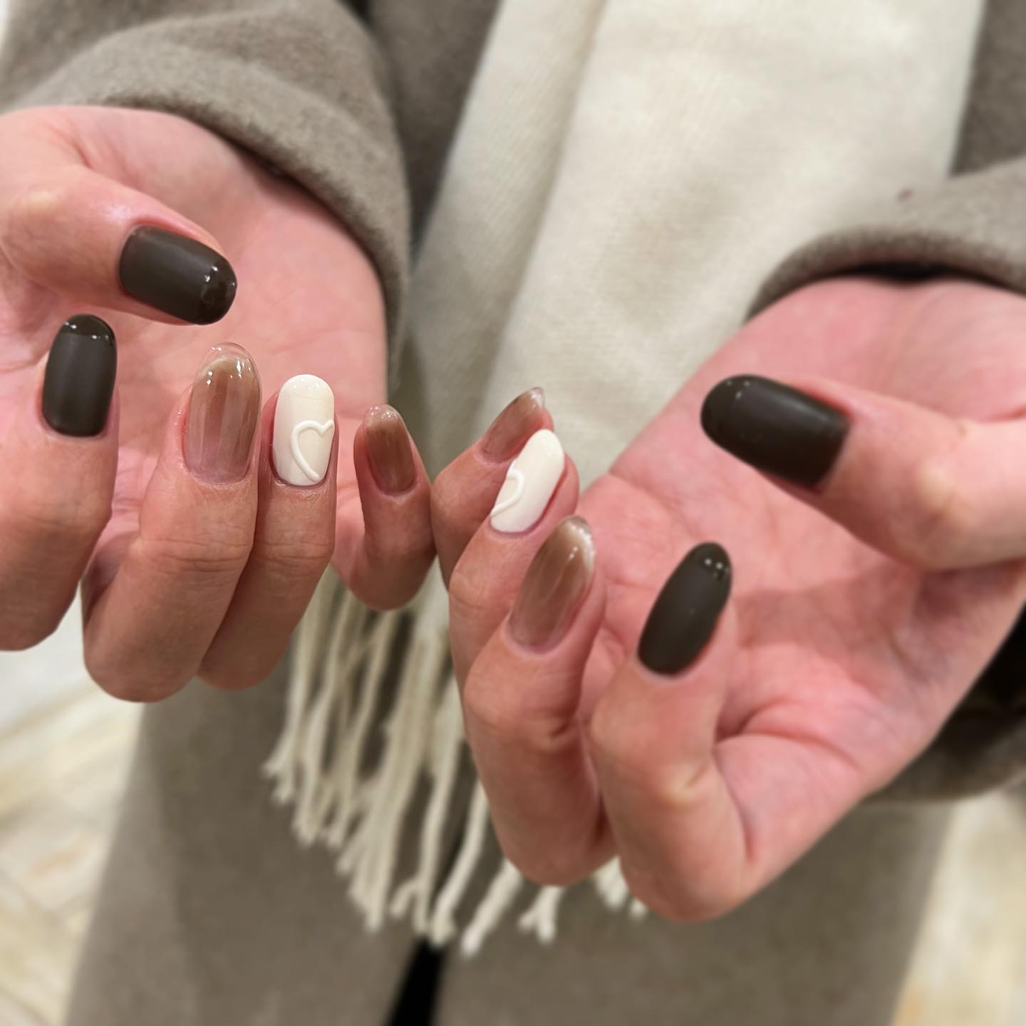 #バレンタインネイルのネイルデザイン