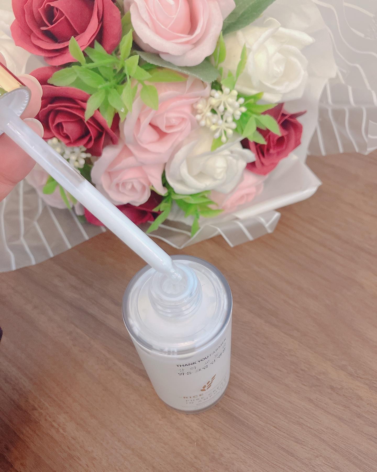 ライスピュアクリームインアンプル/THANK YOU FARMER/美容液を使ったクチコミ（3枚目）