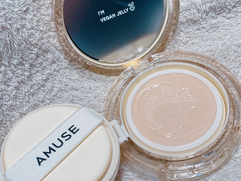 デュージェリーヴィーガンクッション 02NUDE/AMUSE/クッションファンデーションを使ったクチコミ（1枚目）