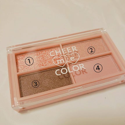CHEER me COLOR アイシャドウ/セリア/アイシャドウパレットを使ったクチコミ(2枚目)