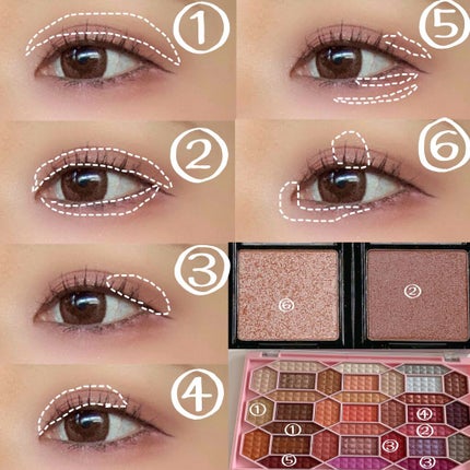 33色プロアイシャドウパレット/Dolly Angel/アイシャドウパレットを使ったクチコミ(3枚目)