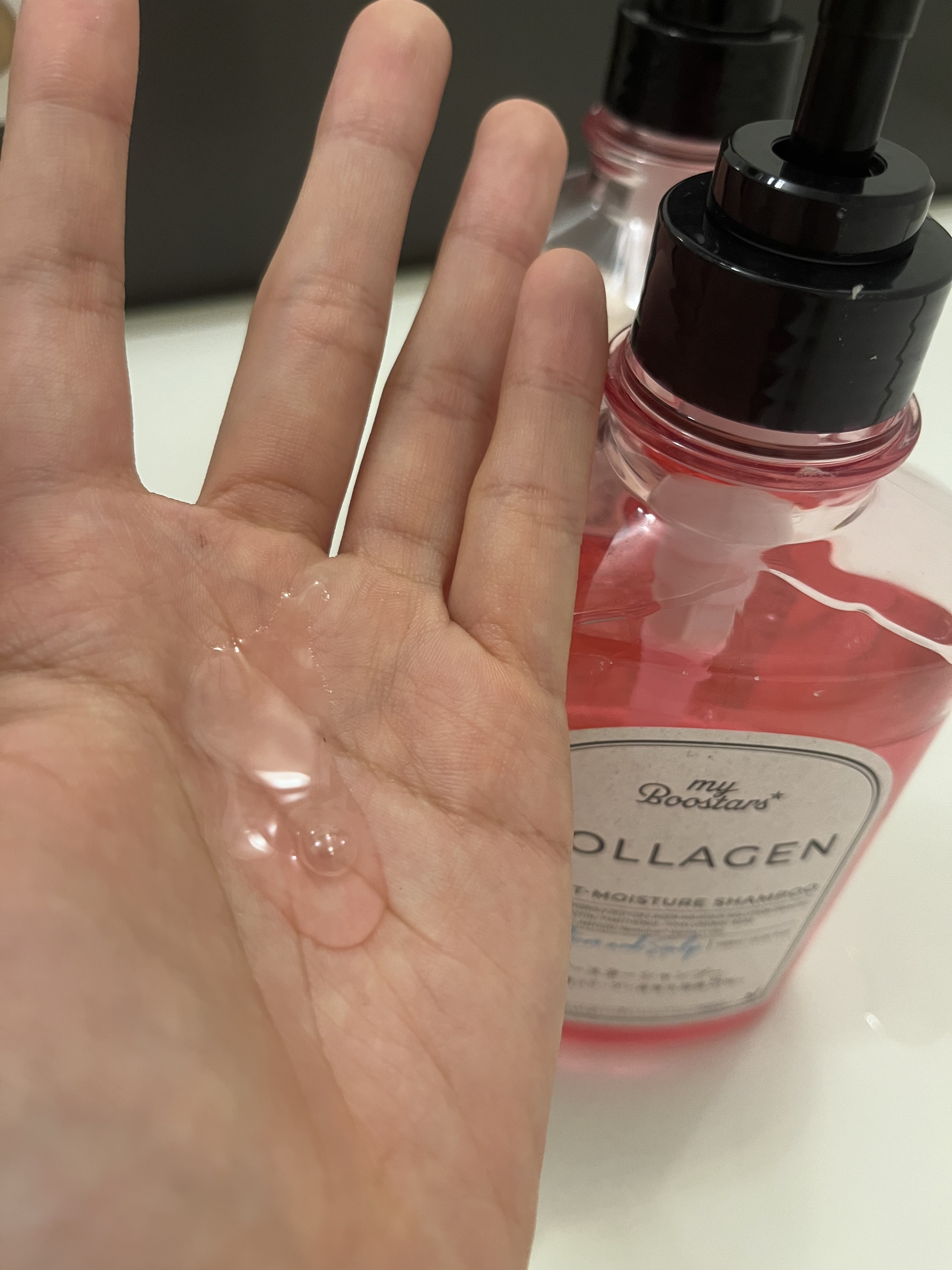 マイブースターズ コラーゲン ブースター シャンプー/ トリートメント [モイスチャー＆スカルプ] ベルガモットアロマの香りのクチコミ「本日は マイブースターズ コラーゲン ブースター シャンプー＆トリートメント (ベルガモットア.....」（2枚目）