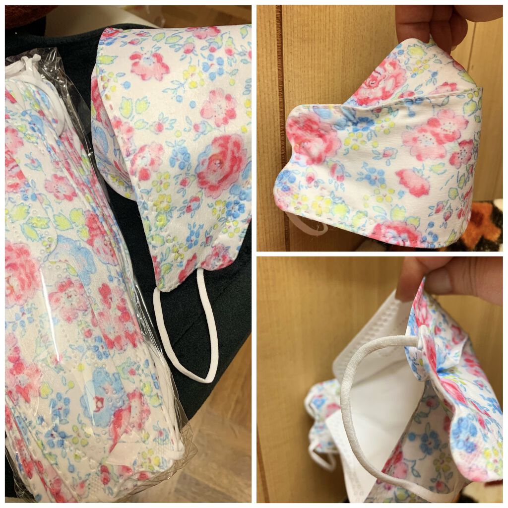 立体花柄マスク50枚10枚ごと個包装/Qoo10/その他キットセットを使ったクチコミ（2枚目）