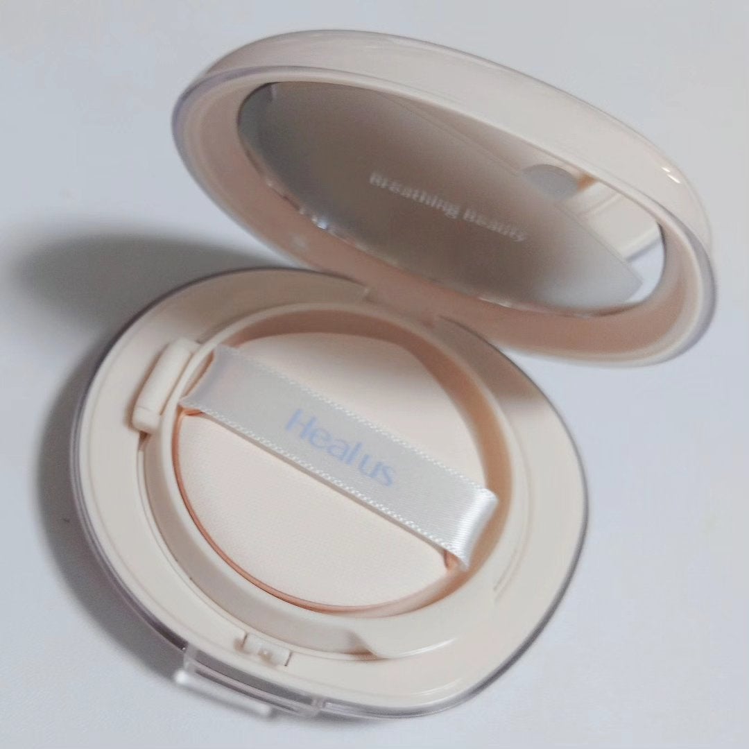 ブリージンググロークッション/Healus/クッションファンデーションを使ったクチコミ(2枚目)