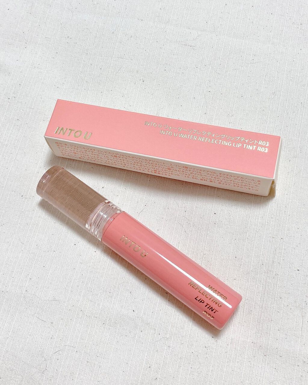 ウォーターリフレクティングリップティント R03 わがままロゼワイン/INTO U/リップティントを使ったクチコミ（1枚目）